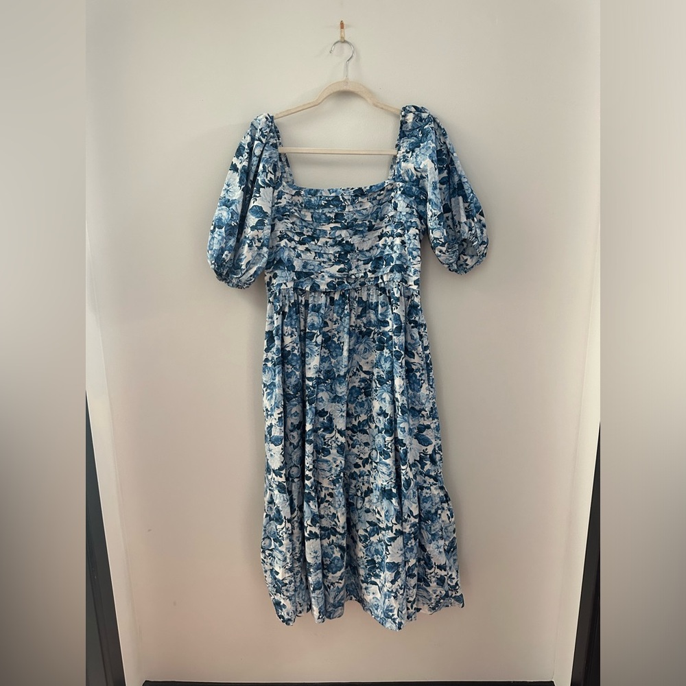 Abercrombie & Fitch Emerson Poplin Sleeve Midi Dress